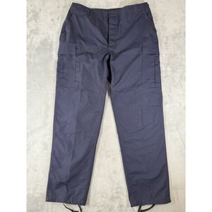 Propper Public Safety Pants Mens XL Long Blue Ripstop Combat Cargo Button Fly